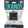 Розетка IEK SKANDY SK-R02Bl без заземления без защитных шторок 10А черный SK-R10-10-K02