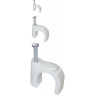 Скоба IEK 10мм плоская пластиковая (20шт) - USK21-10-020
