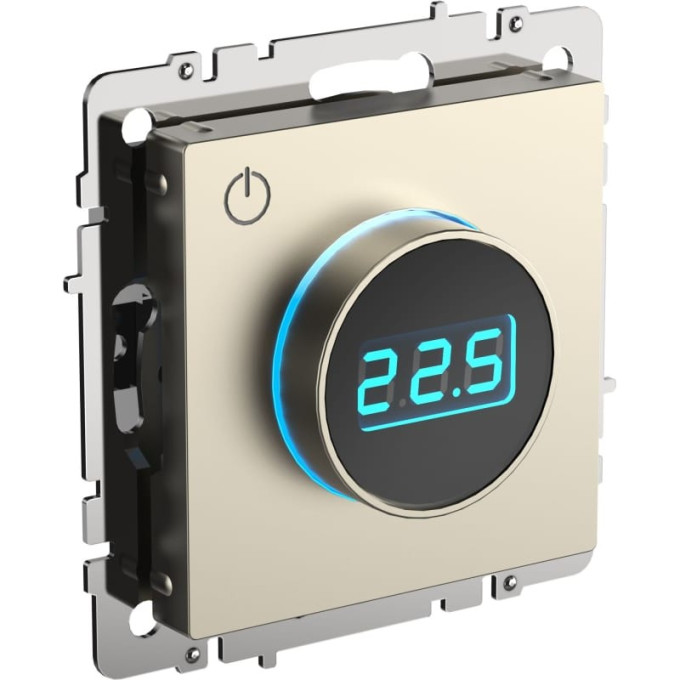Термостат электронный с индикацией BRITE IEK ТС10-1-БрШ шампань IEK BR-RT11-K37