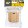 Выключатель 1-клавишный для открытой установки с индикацией IEK GLORY ВС20-1-1-ХС 10А сосна - EVH11-K34-10