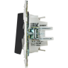 Выключатель 1-клавишный с индикацией 10А IEK SKANDY SK-V07Bl черный SK-V10-1-10-K02